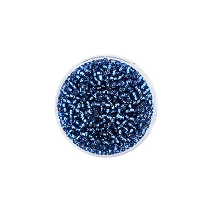 Jap. Miyukirocailles silverlined turquoise 2,2 mm 12 gr, Bild 2 von 3