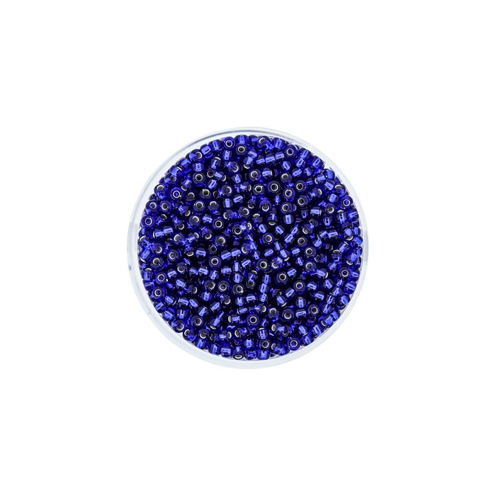 Jap. Miyukirocailles silverlined saphir 2,2 mm 12 gr