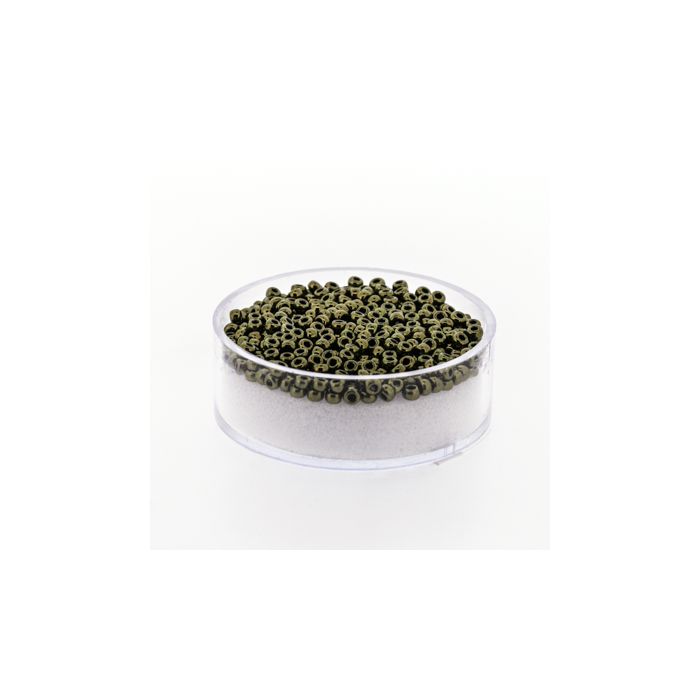 Japanishe Miyuki Rocailles metallic olivine 2,2 mm 5 gr, Bild 1 von 3