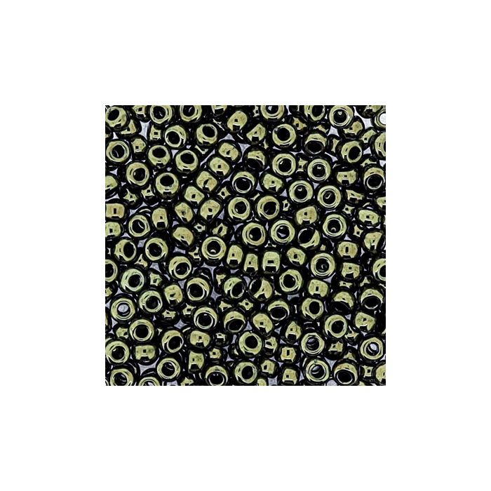Japanishe Miyuki Rocailles metallic olivine 2,2 mm 5 gr, Bild 3 von 3
