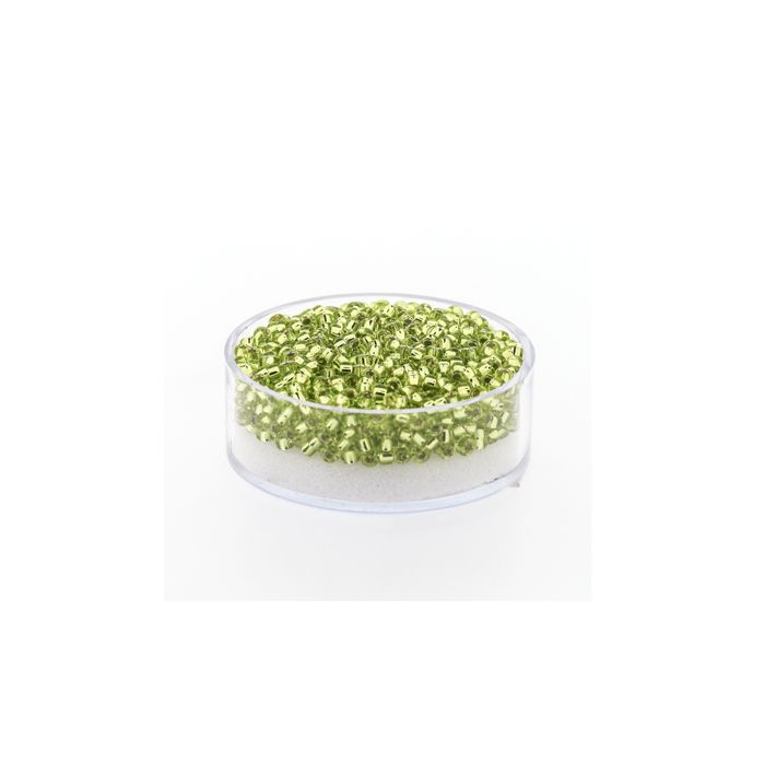 Jap. Miyukirocailles silverlined light olivine 2,2 mm 12 gr