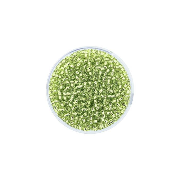 Jap. Miyukirocailles silverlined light olivine 2,2 mm 12 gr