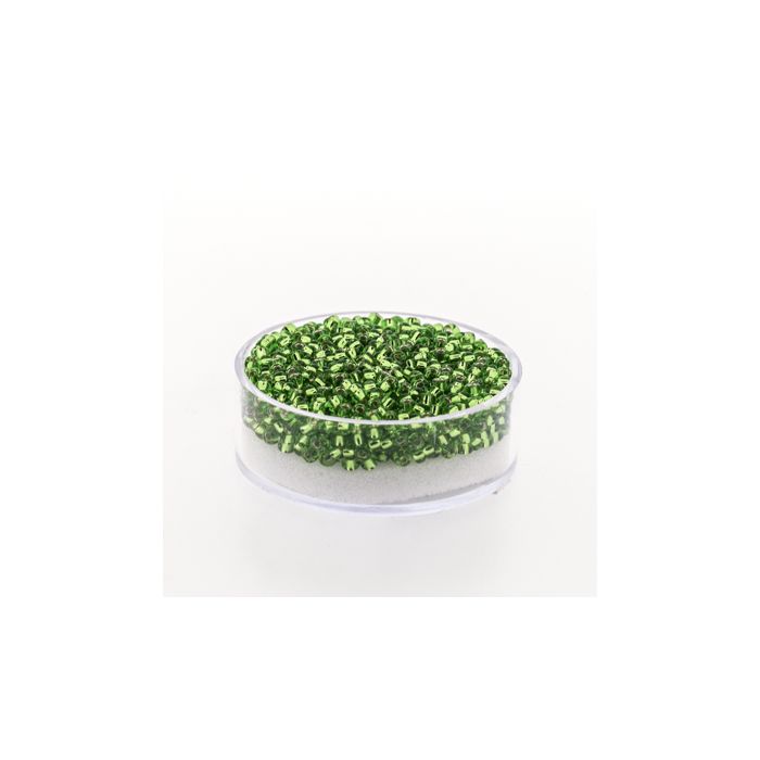 Jap. Miyukirocailles silverlined peridot 2,2 mm 12 gr