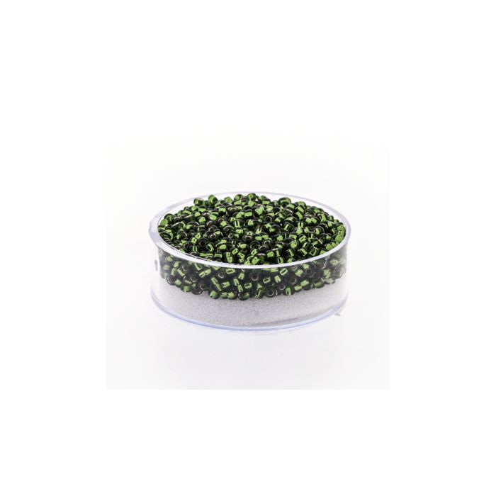Jap. Miyukirocailles silverlined olivine 2,2 mm 12 gr