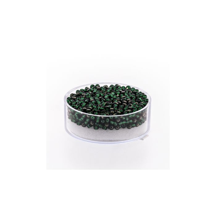 Japanische Miyuki Rocailles silverlined emerald 2,2 mm 12 gr, Bild 1 von 3