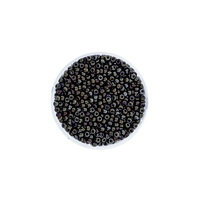 Japanische Miyuki Rocailles metallic green irisierend 2,2 mm 12 gr, Bild 2 von 3