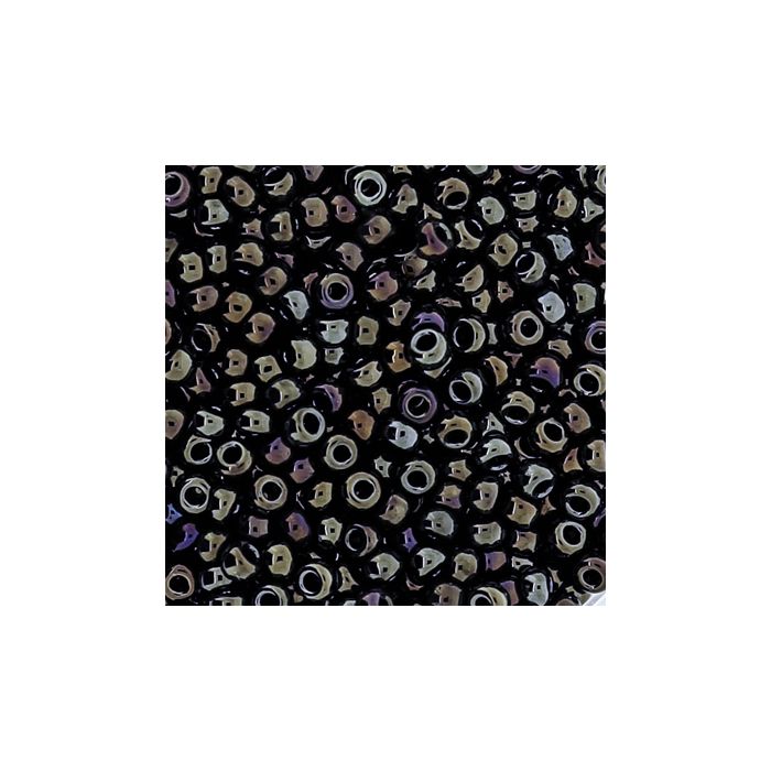 Japanische Miyuki Rocailles metallic green irisierend 2,2 mm 12 gr, Bild 3 von 3