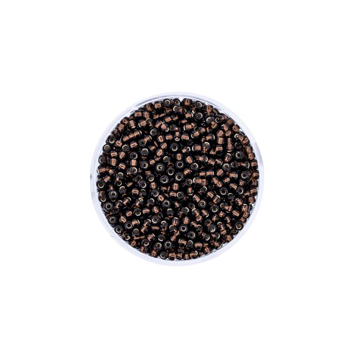 Japanische Miyuki Rocailles silverlined dark topas 2,2 mm 12 gr