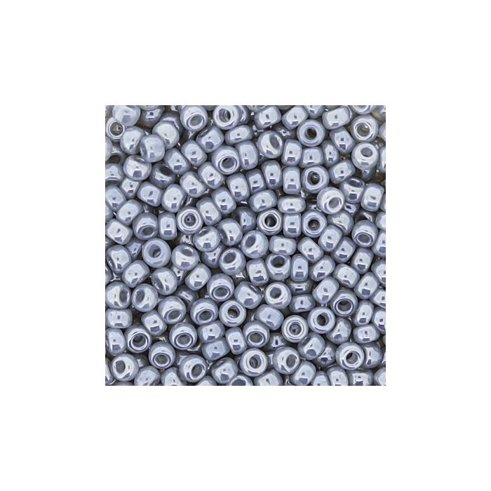 Jap. Miyukirocailles pearl light grey 2,2 mm 10 gr, Bild 3 von 3