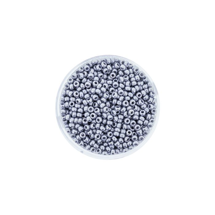 Japanische Miyuki Rocailles pearl grey 2,2 mm 12 gr, Bild 2 von 3