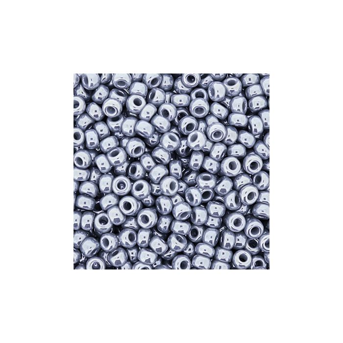 Japanische Miyuki Rocailles pearl grey 2,2 mm 12 gr, Bild 3 von 3