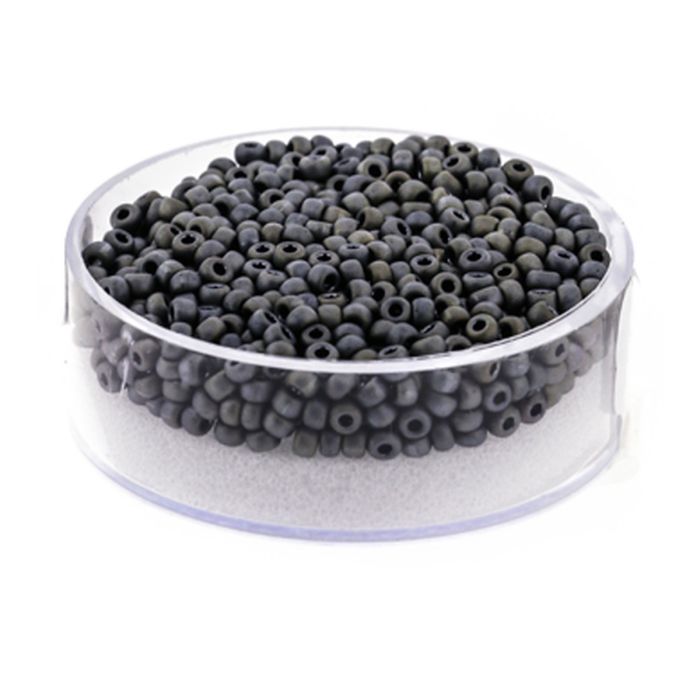 Japanische Miyuki Rocailles matt dark grey 2,2 mm 10 gr, Bild 1 von 3