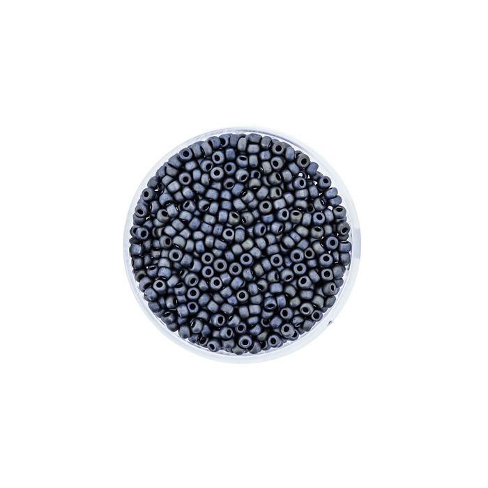 Japanische Miyuki Rocailles matt dark grey 2,2 mm 10 gr, Bild 2 von 3
