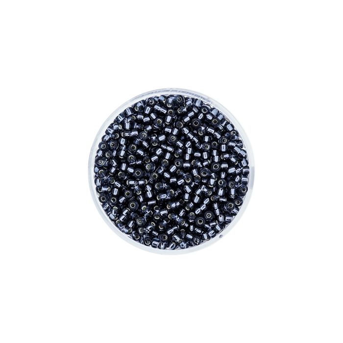 Japanische Miyuki Rocailles silverlined black diamond 2,2 mm 12 gr