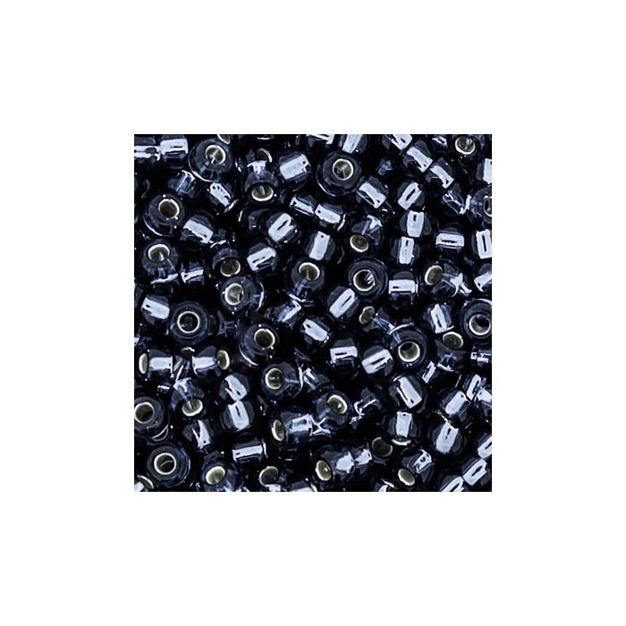 Japanische Miyuki Rocailles silverlined black diamond 2,2 mm 12 gr