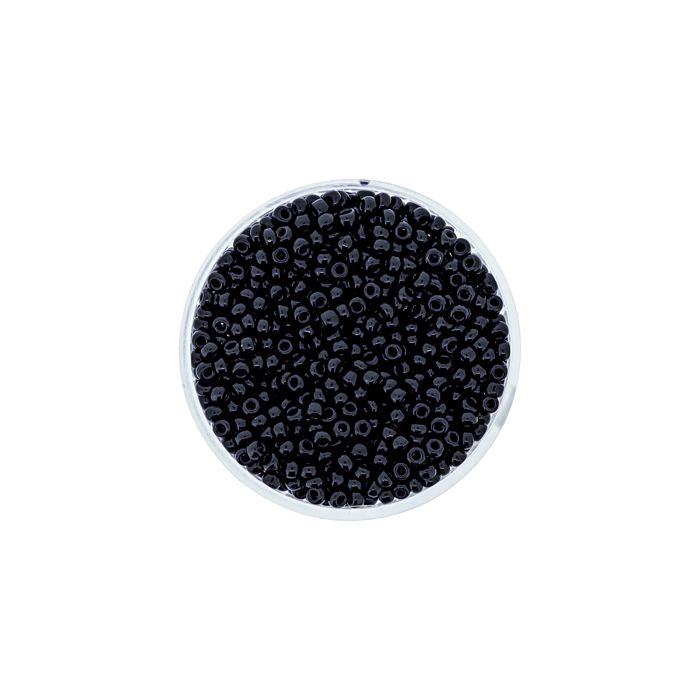 Japanische Miyuki Rocailles opaque black 2,2 mm 12 gr
