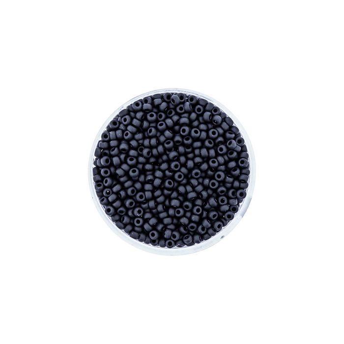 Japanische Miyuki Rocailles matt black 2,2 mm 12 gr