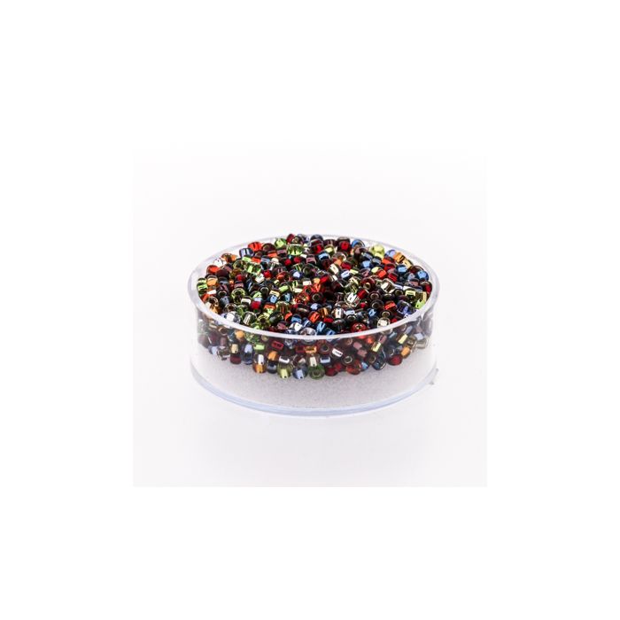 Japanische Miyuki Rocailles Mix silverlined 2,2 mm 12 gr, Bild 1 von 3