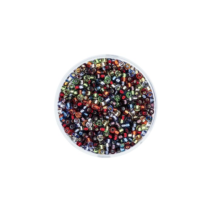 Japanische Miyuki Rocailles Mix silverlined 2,2 mm 12 gr, Bild 2 von 3