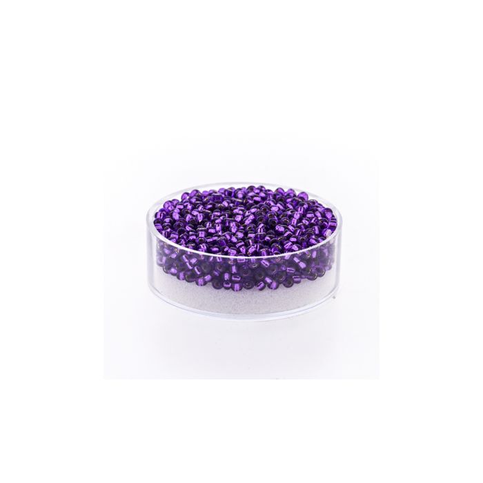 Jap. Miyukirocailles silverlined lilac 2,2 mm 12 gr, Bild 1 von 3