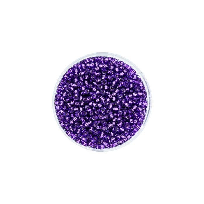 Jap. Miyukirocailles silverlined lilac 2,2 mm 12 gr, Bild 2 von 3