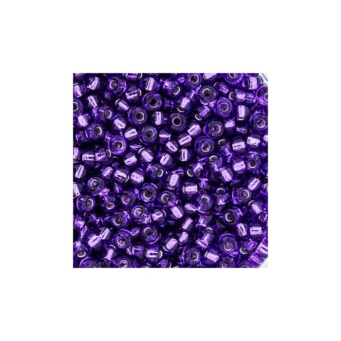 Jap. Miyukirocailles silverlined lilac 2,2 mm 12 gr, Bild 3 von 3