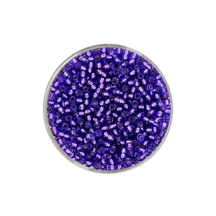Jap. Miyukirocailles silverlined dark lilac 2,2 mm 12 gr