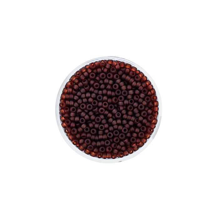 Jap. Miyukirocailles transp.matt brown 2,2 mm 12 gr, Bild 2 von 3