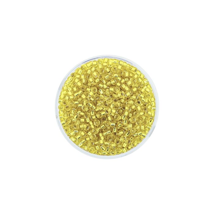 Jap. Miyukirocailles silverlined yellow 2,2 mm 12 gr, Bild 2 von 3