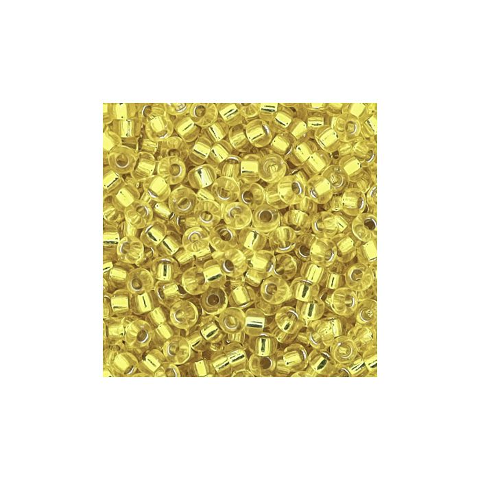 Jap. Miyukirocailles silverlined yellow 2,2 mm 12 gr, Bild 3 von 3