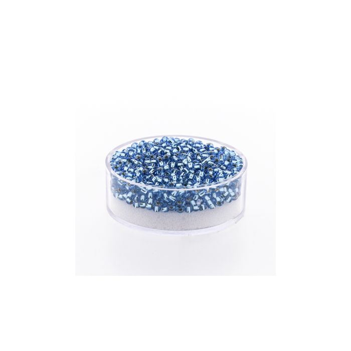 Jap. Miyukirocailles silverlined aqua 2,2 mm 12 gr, Bild 1 von 3