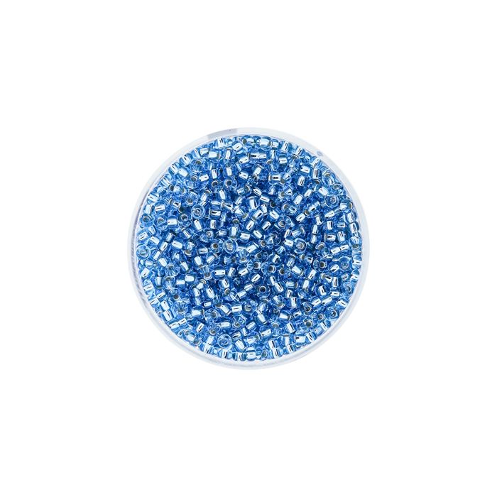 Jap. Miyukirocailles silverlined aqua 2,2 mm 12 gr, Bild 2 von 3