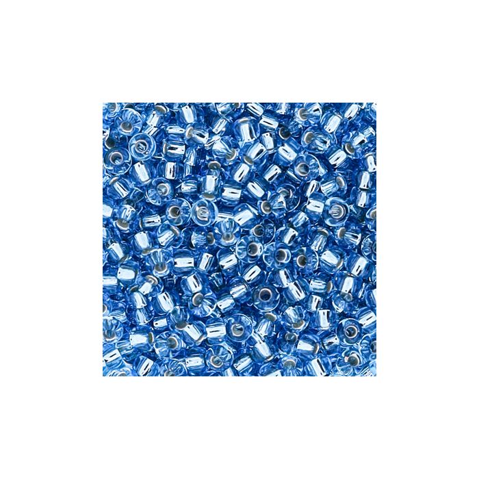 Jap. Miyukirocailles silverlined aqua 2,2 mm 12 gr, Bild 3 von 3