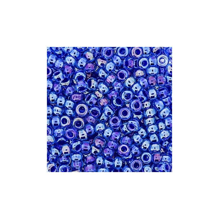 Jap. Miyukirocailles col.inside light blue-dark blu 2,2 mm 12 gr, Bild 3 von 3