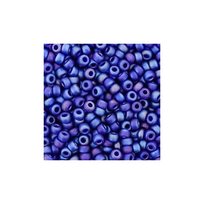 Jap. Miyukirocailles rainbow blue 2,2 mm 12 gr