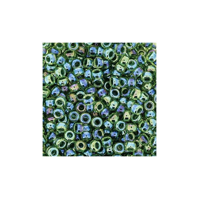 Jap. Miyukirocailles rainbow light green 2,2 mm 12 gr