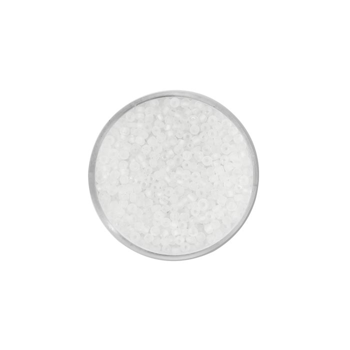 Rocailles transp.weiß matt 2,6 mm 17 gr