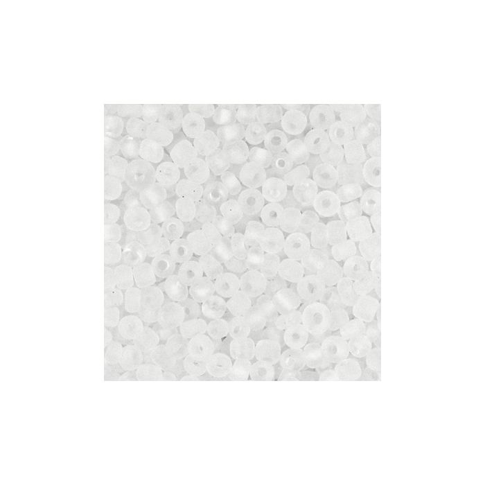 Rocailles transp.weiß matt 2,6 mm 17 gr