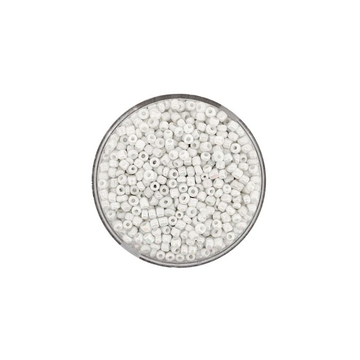 Rocailles weiß AB 2,6 mm 17 gr