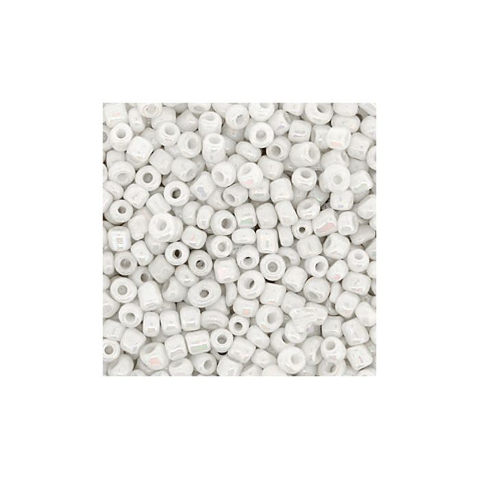 Rocailles weiß AB 2,6 mm 17 gr