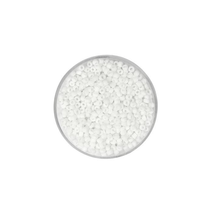 Rocailles weiß matt 2,6 mm 17 gr, Bild 1 von 2