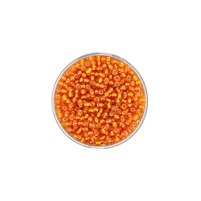 Rocailles orange silbereinzug 2,6 mm 17 gr