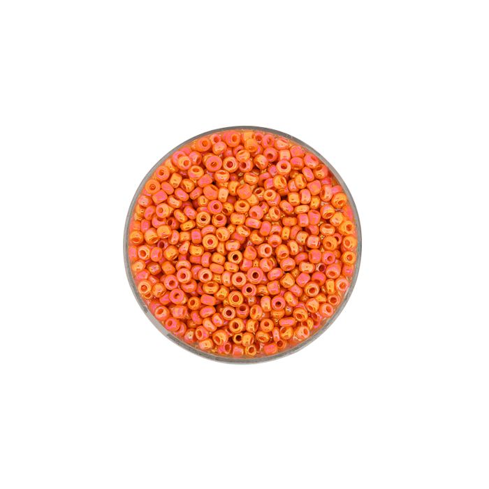 Rocailles orange AB 2,6 mm 17 gr