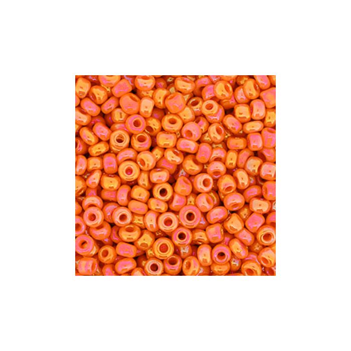 Rocailles orange AB 2,6 mm 17 gr