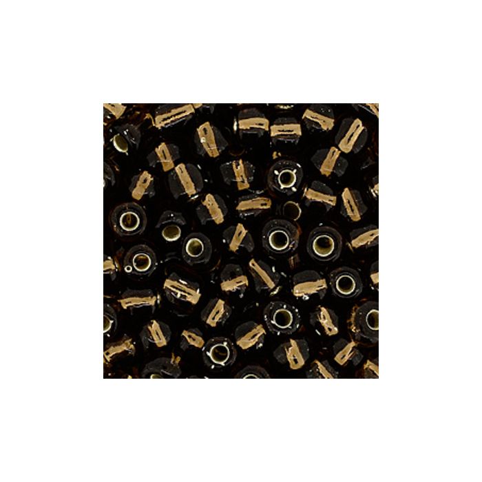 Rocailles dunkelbraun silbereinzug 4 mm 17 gr, Bild 2 von 2