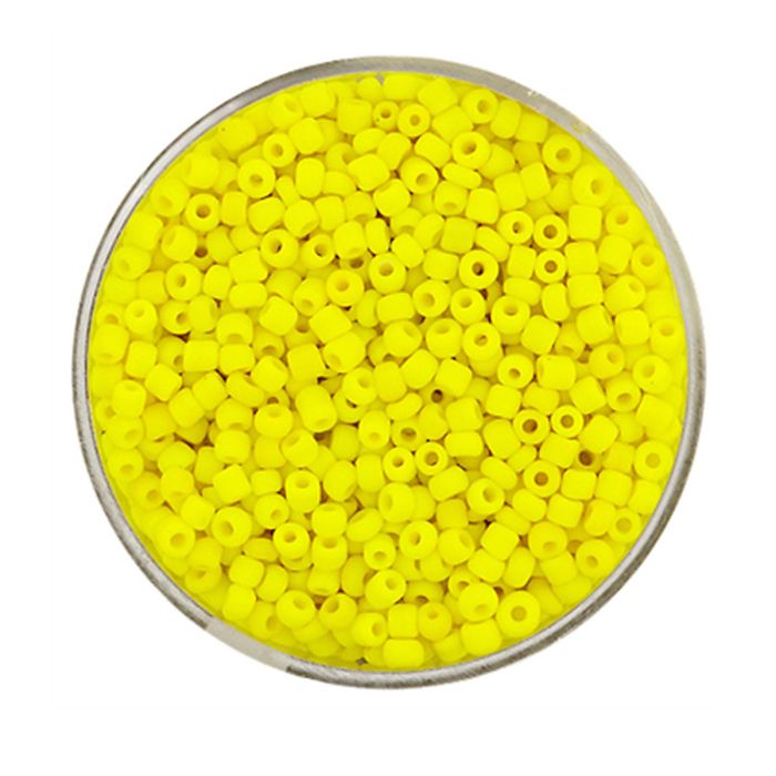 Rocailles gelb matt 2,6 mm 17 gr, Bild 1 von 2
