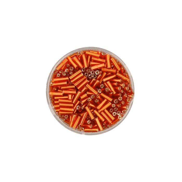 Glasstifte orange silbereinzug 6 mm 17 gr