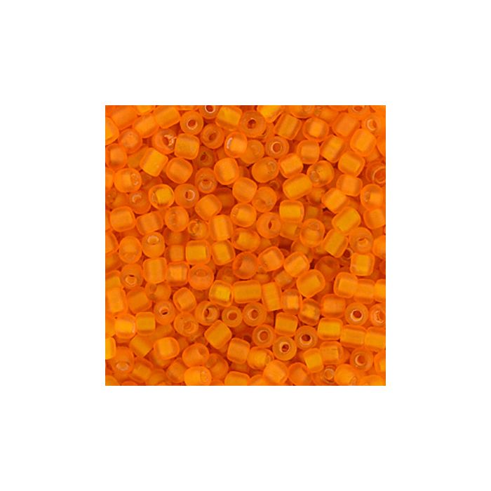 Rocailles hellorange matt 2,6 mm 17 gr