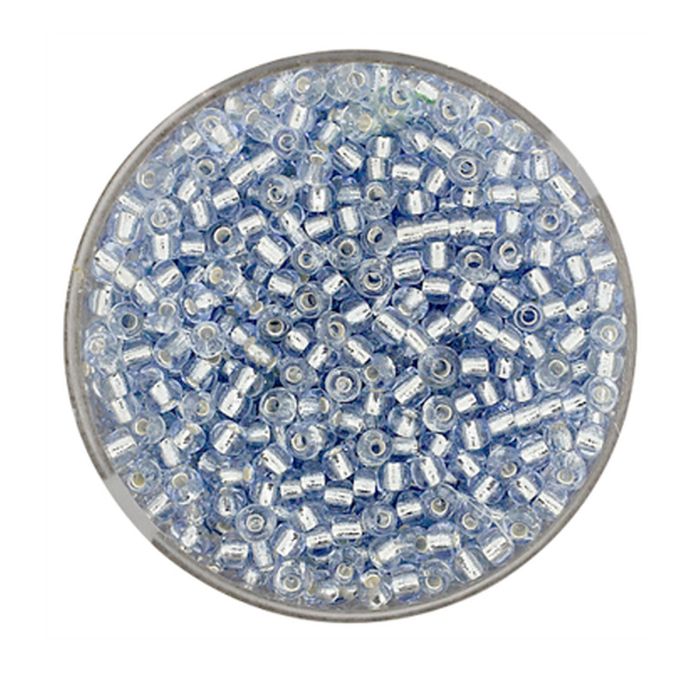 Rocailles hellgrau silbereinzug 2,6 mm 17 gr, Bild 1 von 2