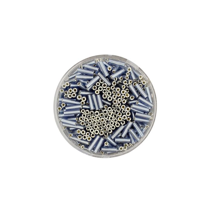 Glasstifte grau silbereinzug 6 mm 17 gr